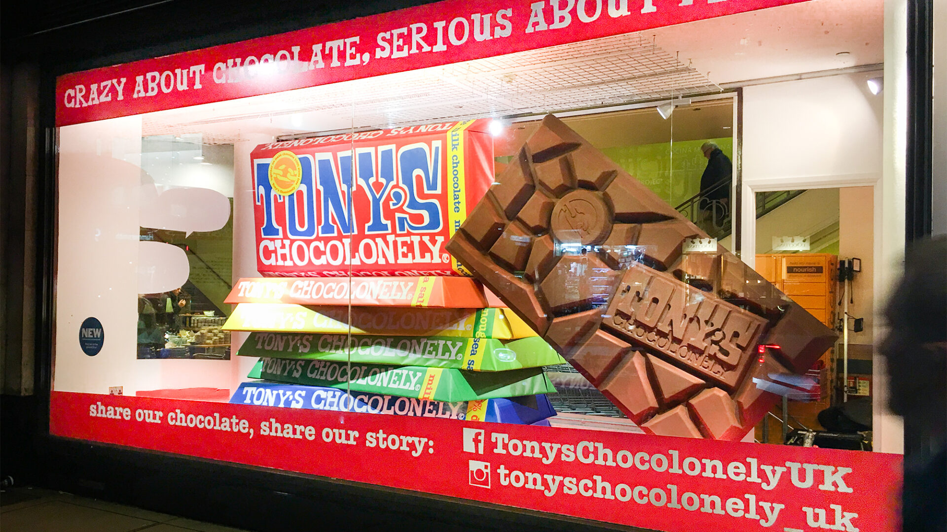 Tonys Chocolonely Whole Foods Market Window Design and Build