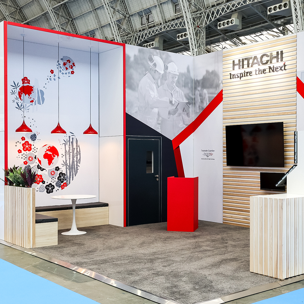 Hitachi Railtex 2022 Trade Show Stand
