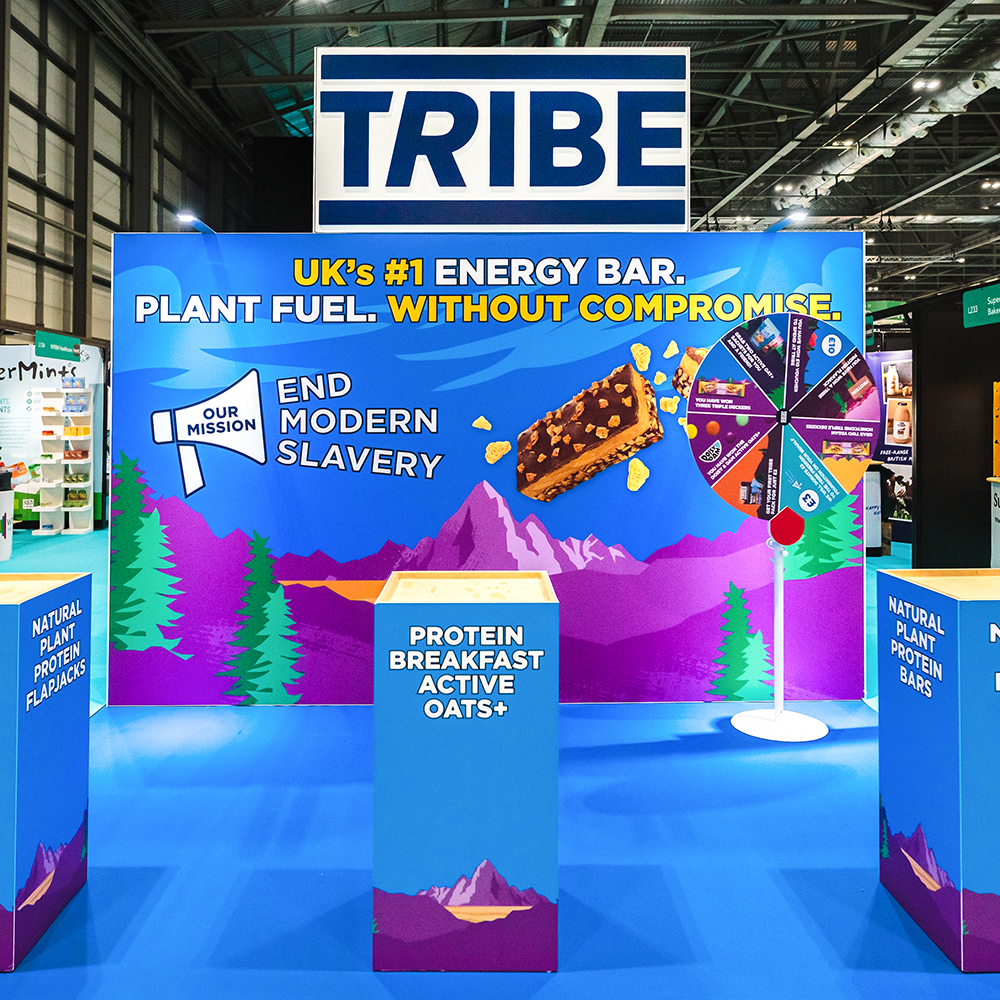 Tribe Lunch 2022 Trade Show Stand Blue