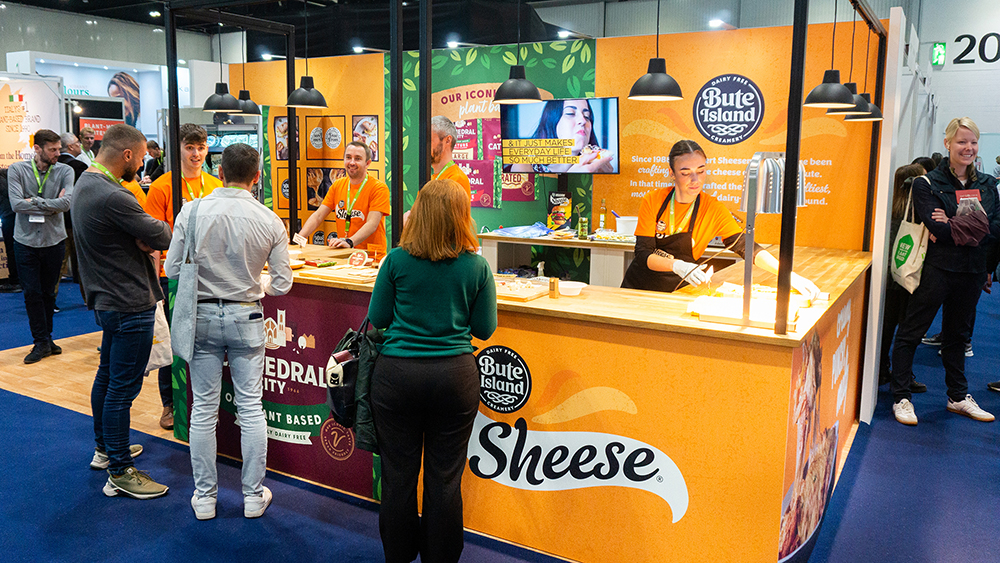 Sheese exhibition stand at Plant Based World