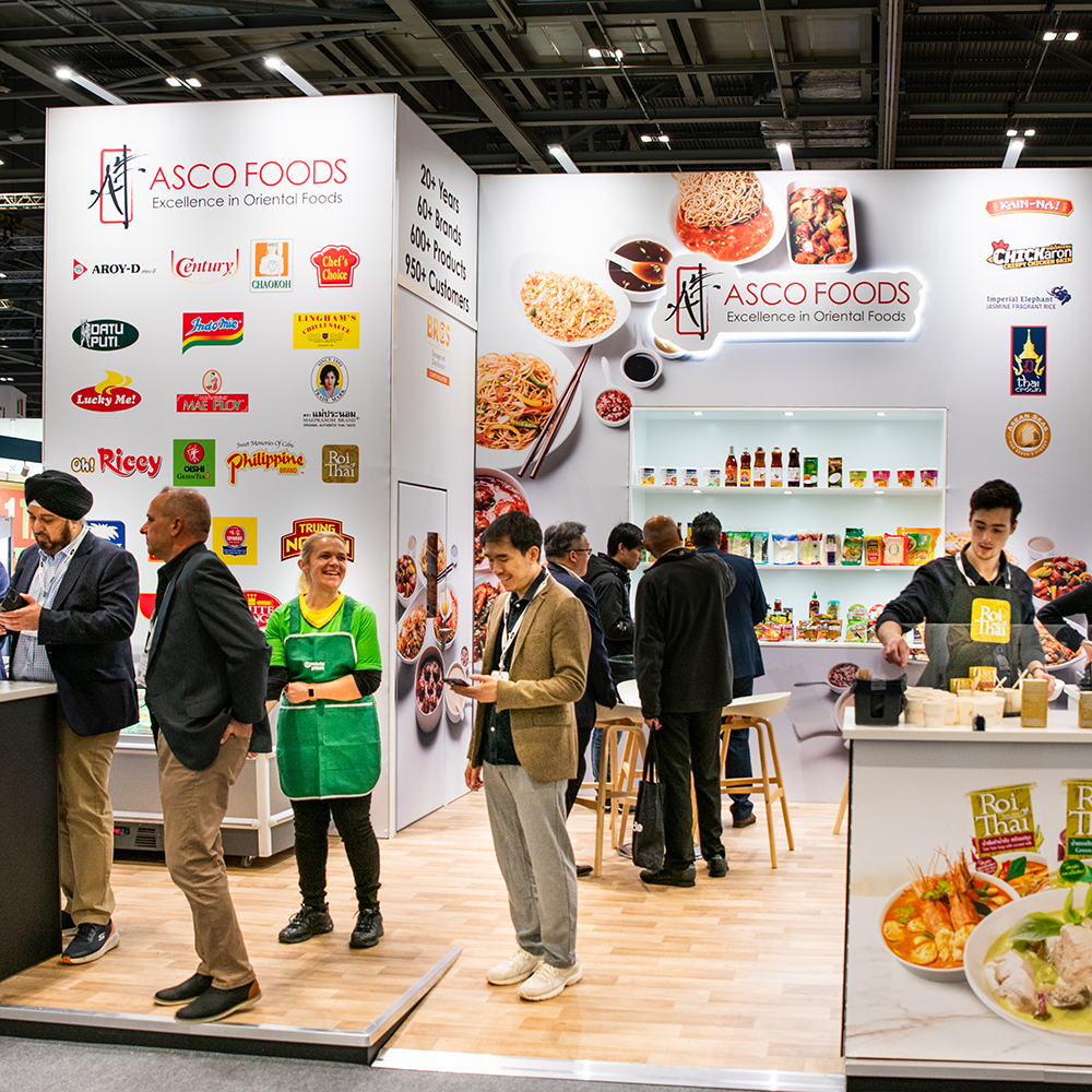 ASCO Foods IFE 2024 Exhibition Stand
